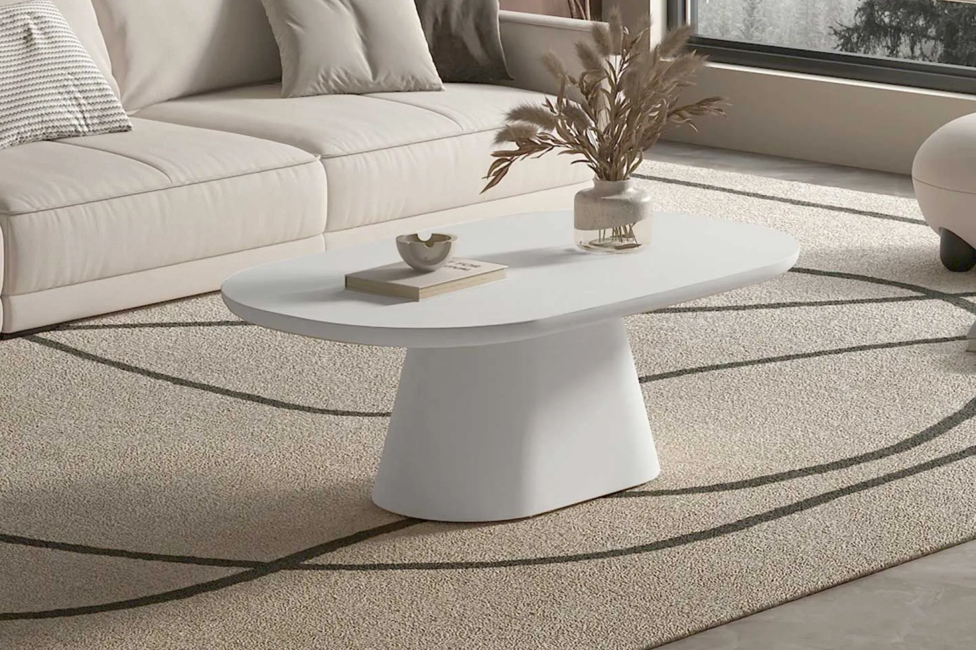 Rousseau Couchtisch Tavares - 120x70x40cm - ecru