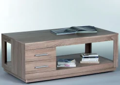 Emob Couchtisch Torben 120cm mit 2 Schubladen - Eiche