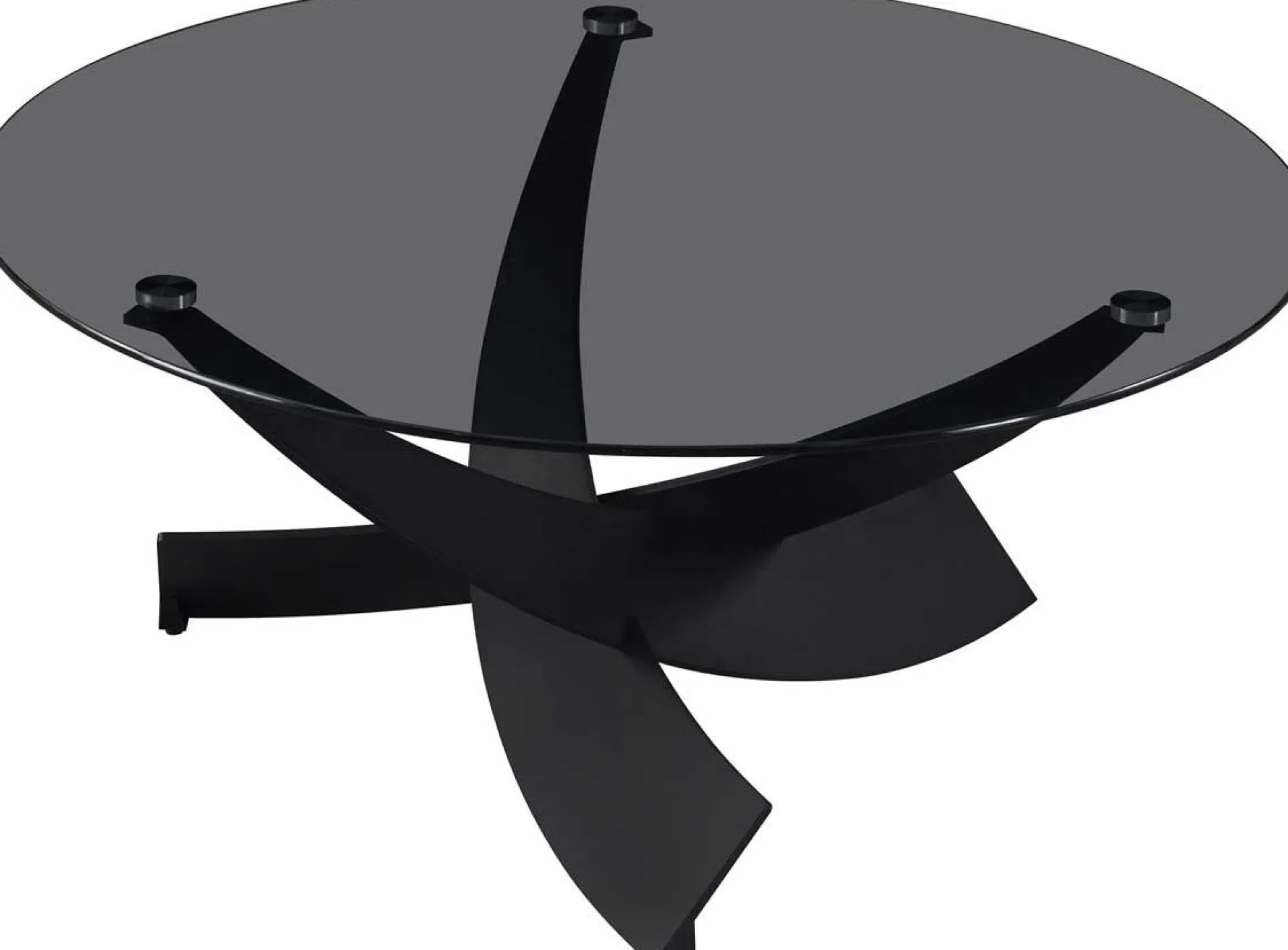 Rousseau Couchtisch Weston - Ø90x41cm - Glas und Metall -