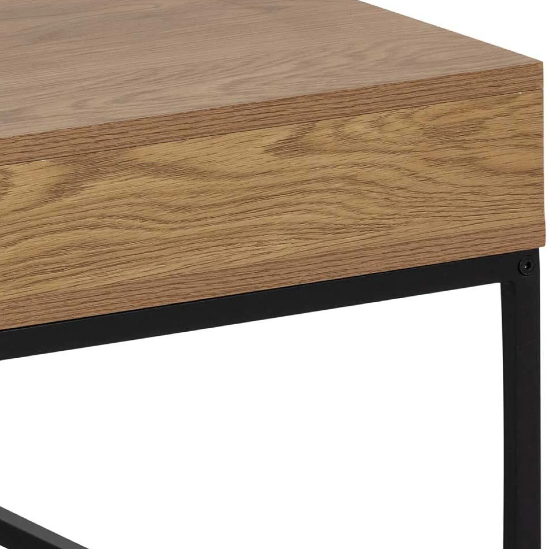 Emob Couchtisch Willford 80x80 - Eiche/schwarz
