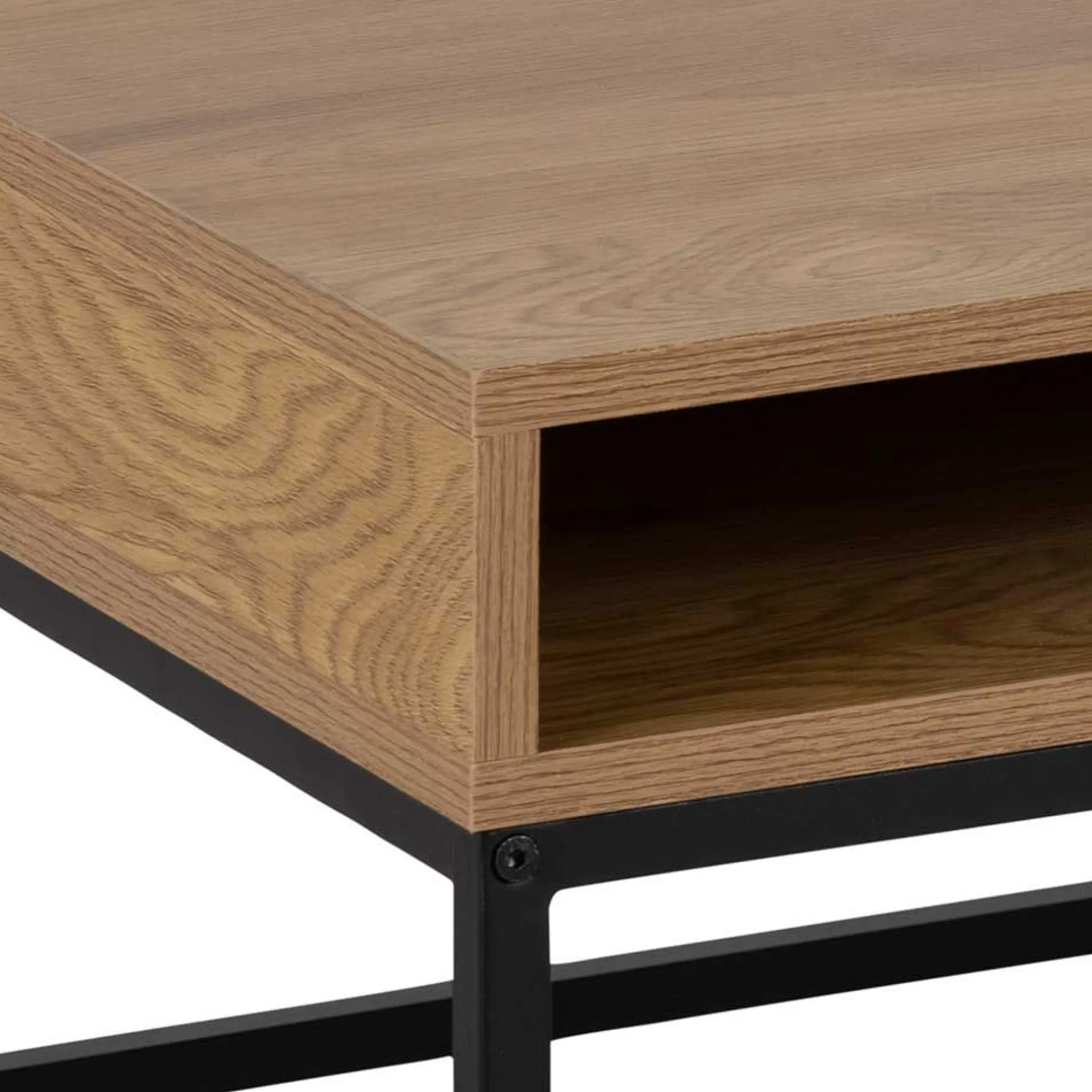 Emob Couchtisch Willford 80x80 - Eiche/schwarz