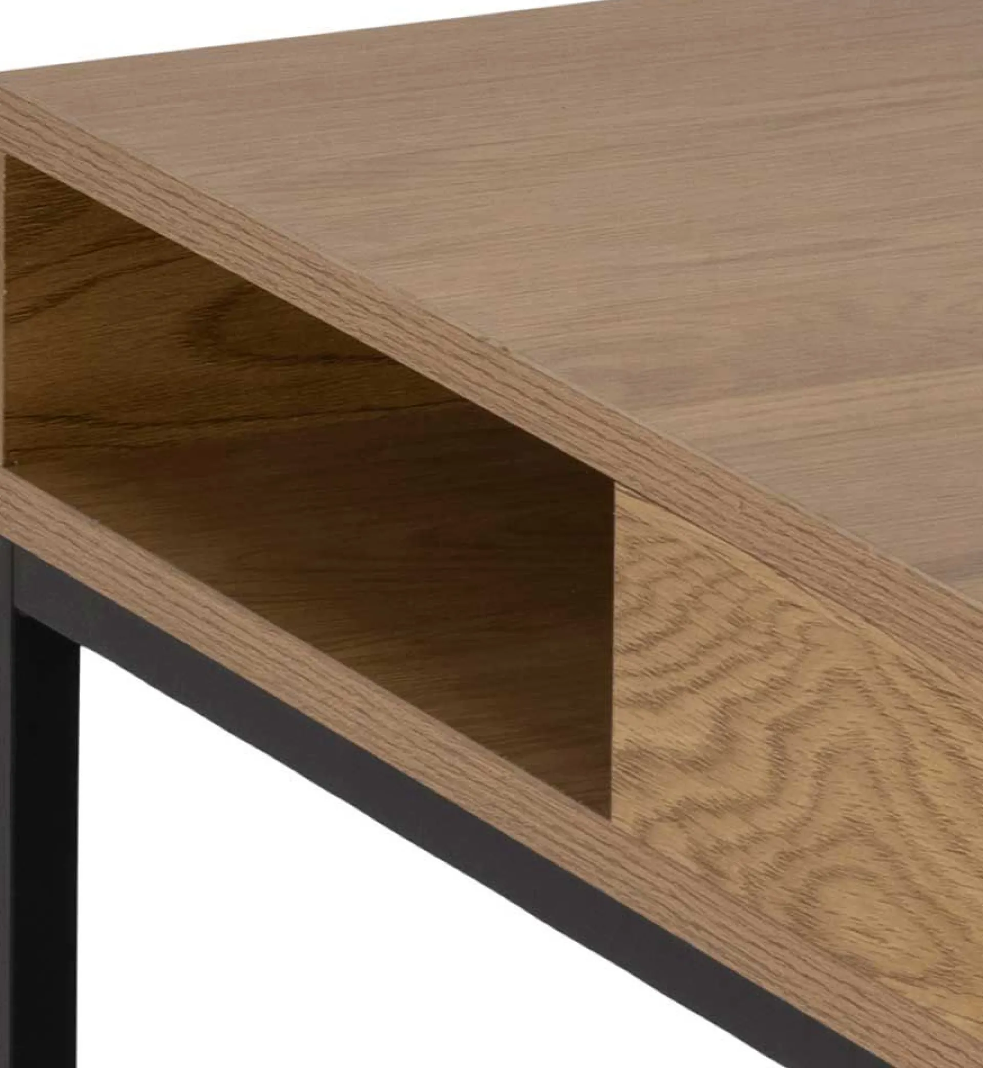 Emob Couchtisch Willford 80x80 - Eiche/schwarz