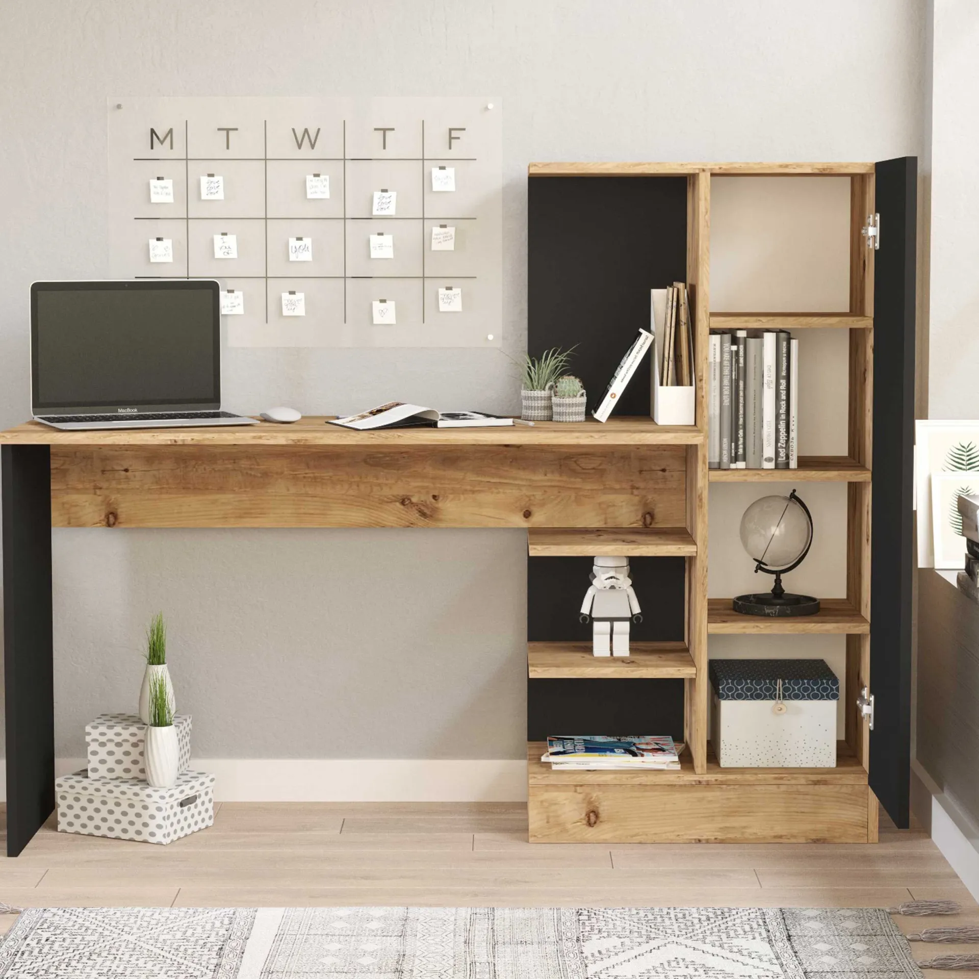 Emob CT2 Schreibtisch | 100 % Melamin | Atlantische Kiefer,