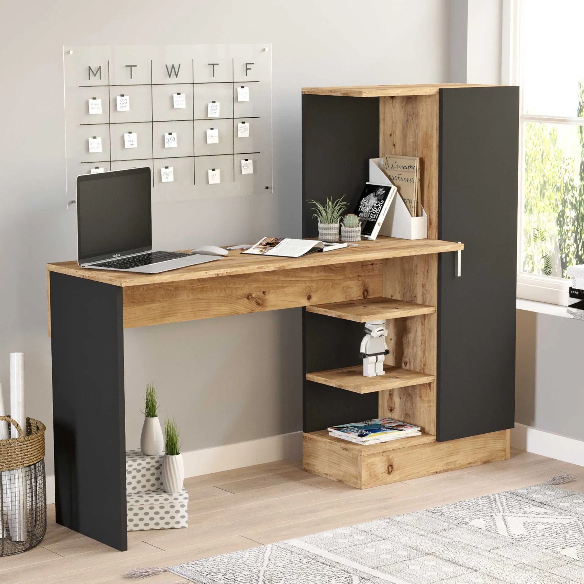 Emob CT2 Schreibtisch | 100 % Melamin | Atlantische Kiefer,