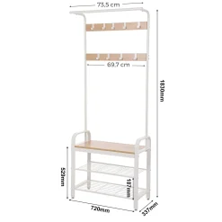 Dago Garderobe - Eiche/Weiß