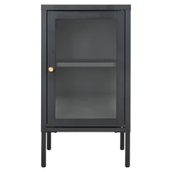Dalby-Schrank aus schwarzem Stahl und Glas