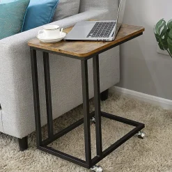 Vasagle Dante Laptop-Tisch auf Rollen - rustikal braun/schwarz