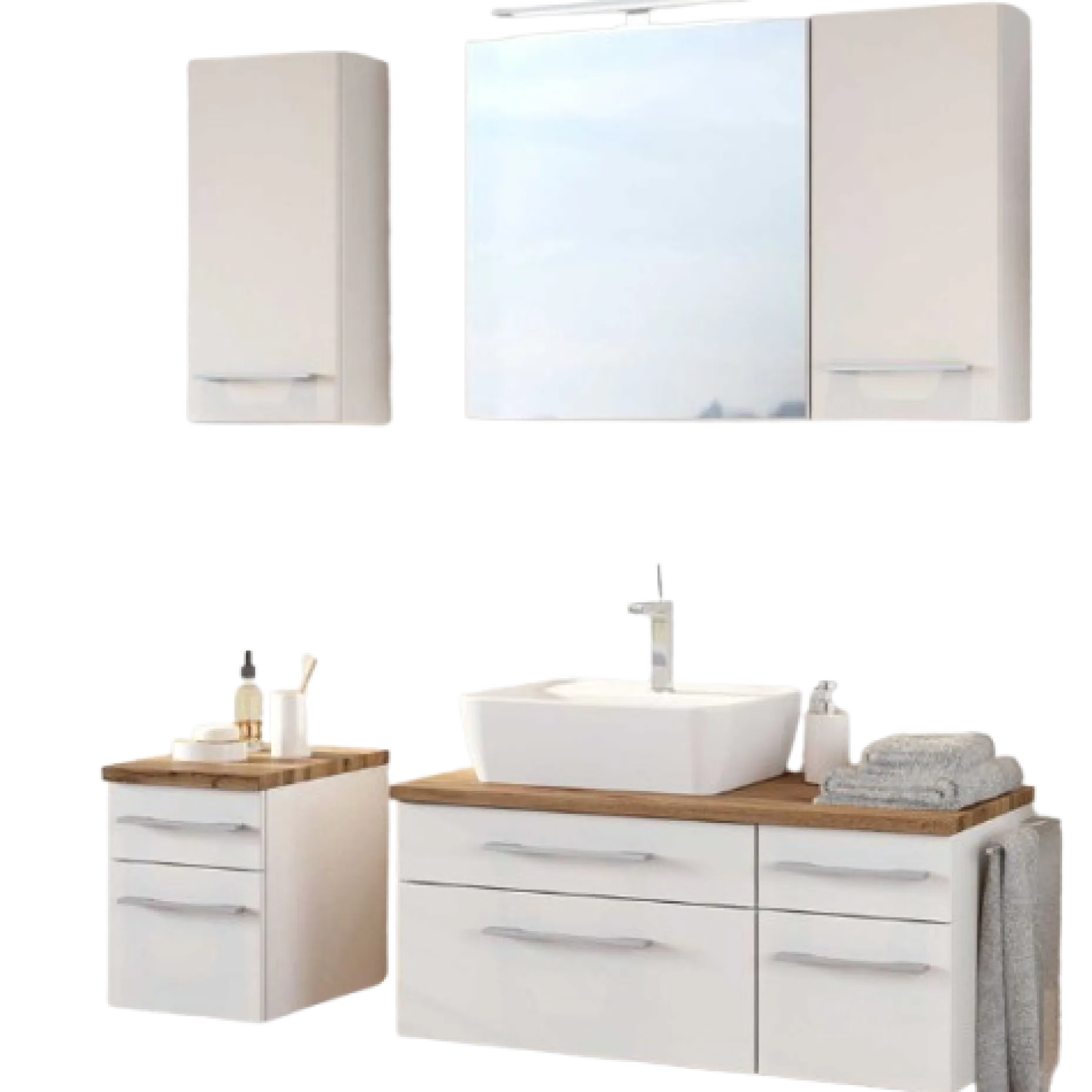 DasaBadezimmer : Wandschränke, Spiegelschrank, Waschbeckenschrank - weiß