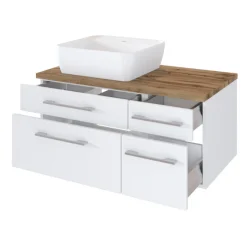 DasaBadezimmer : Wandschränke, Spiegelschrank, Waschbeckenschrank - weiß