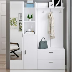 DD5 Garderobenständer | 100 % MELAMIN | Weiß