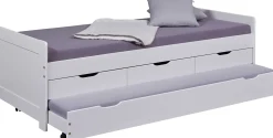 Desert Einzelbett 90x200cm mit Schubladen - weiß