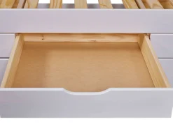 Desert Einzelbett 90x200cm mit Schubladen - weiß