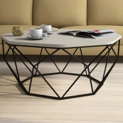 Emob Diamond Couchtisch | 100 % MELAMIN | Creme