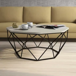 Emob Diamond Couchtisch | 100 % MELAMIN | Creme