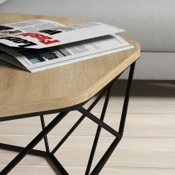 Emob Diamond Couchtisch | 100 % MELAMIN | Eiche