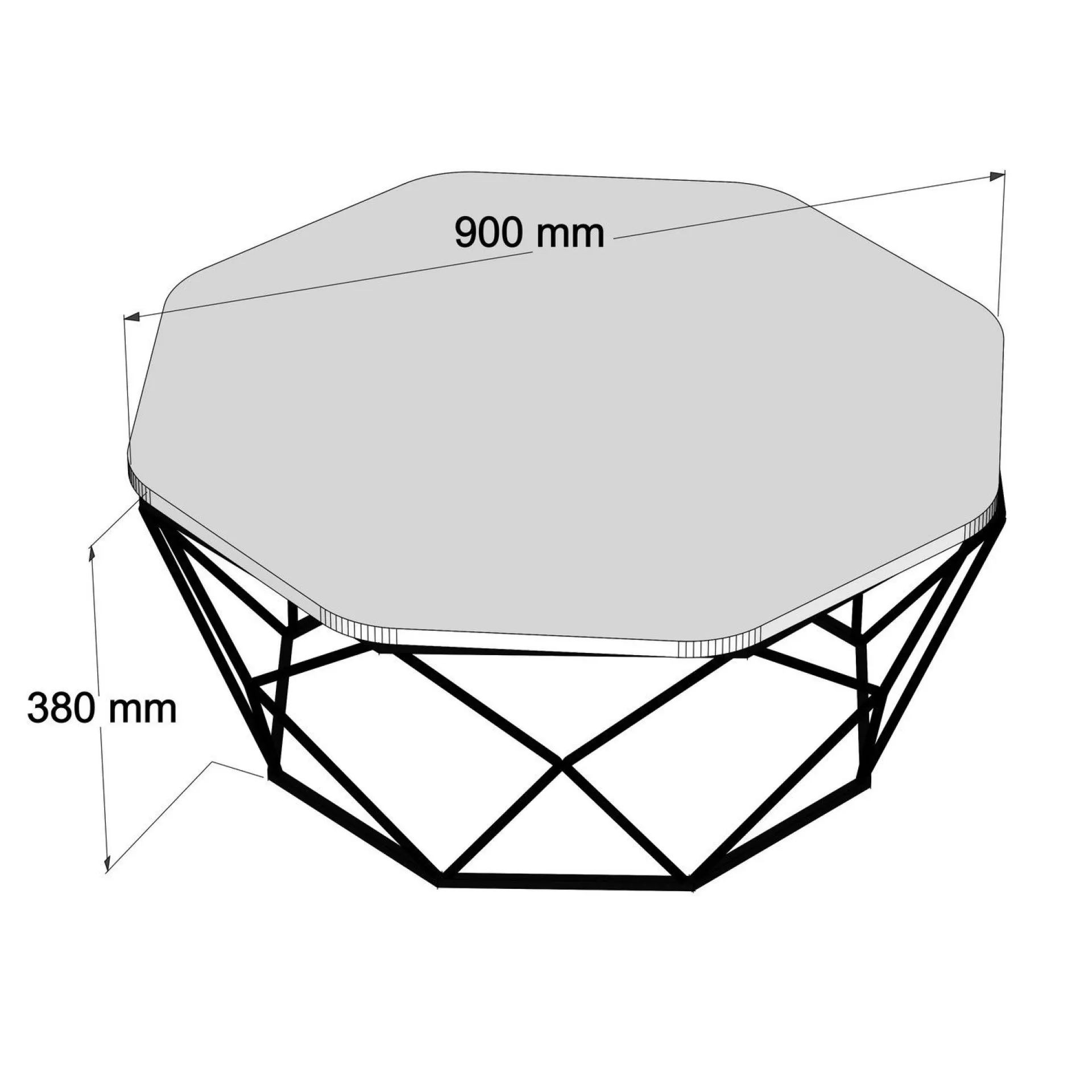 Emob Diamond Couchtisch | 100 % MELAMIN |
