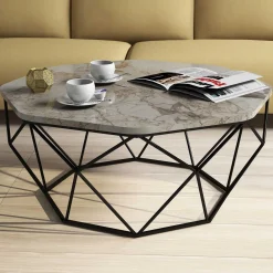 Emob Diamond Couchtisch | 100 % MELAMIN | Weiß