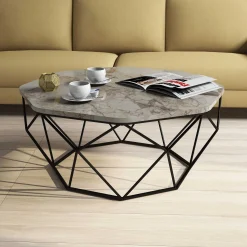 Emob Diamond Couchtisch | 100 % MELAMIN | Weiß
