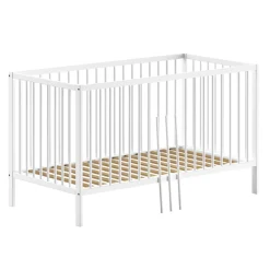 DinoKleinkindzimmer : Kleinkindbett 70x140cm und Wickeltisch - Kiefer weiß