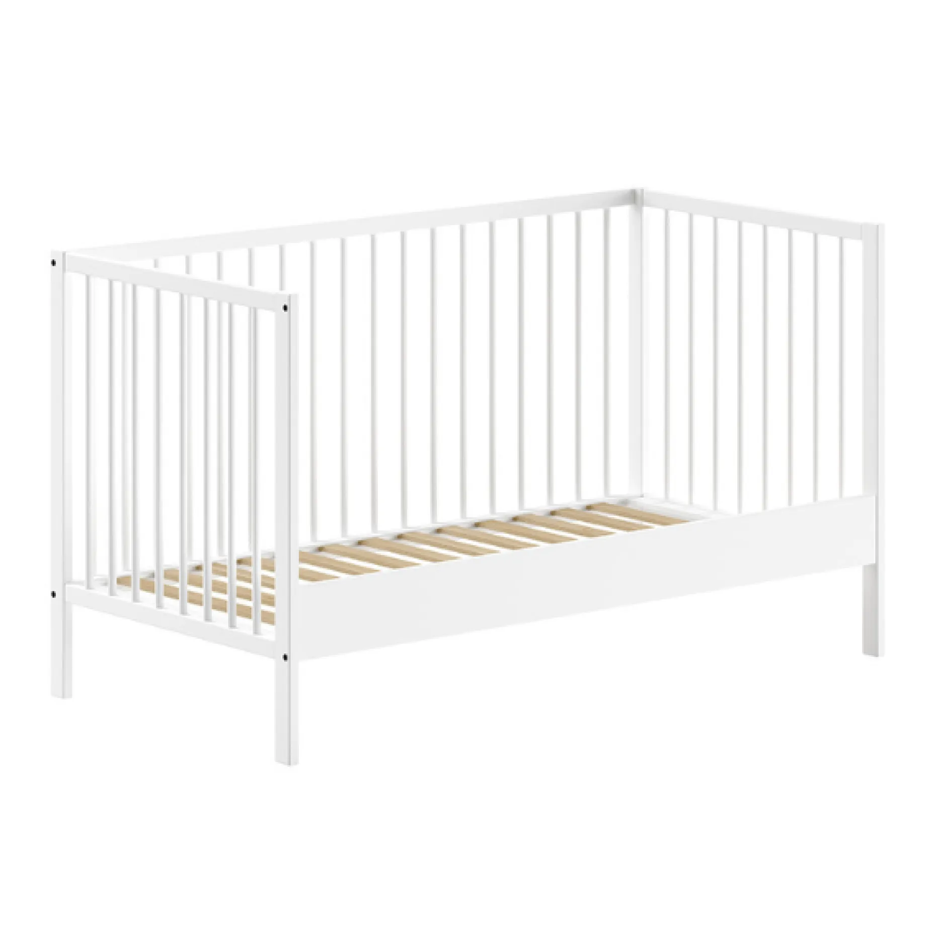 DinoKleinkindzimmer : Kleinkindbett 70x140cm und Wickeltisch - Kiefer weiß