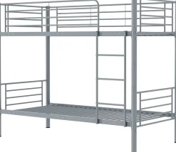 Dixie Etagenbett 90x200cm - Metall - matt grau