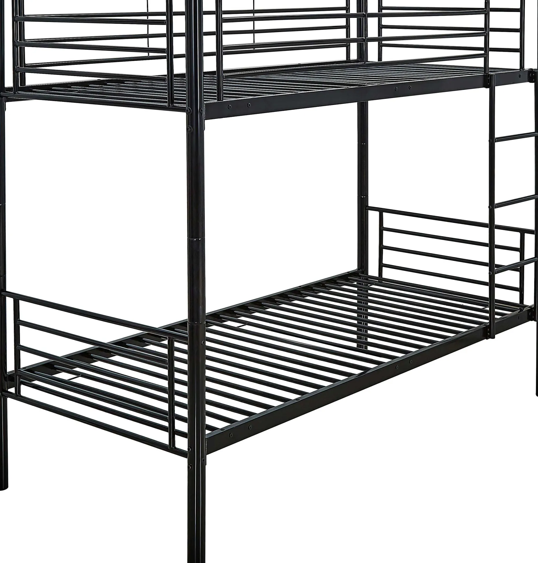 Dixie Etagenbett 90x200cm - Metall - mattschwarz