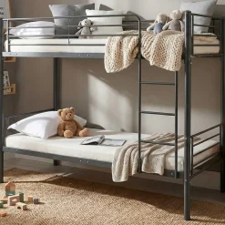 Dixie Etagenbett 90x200cm - Metall - mattschwarz