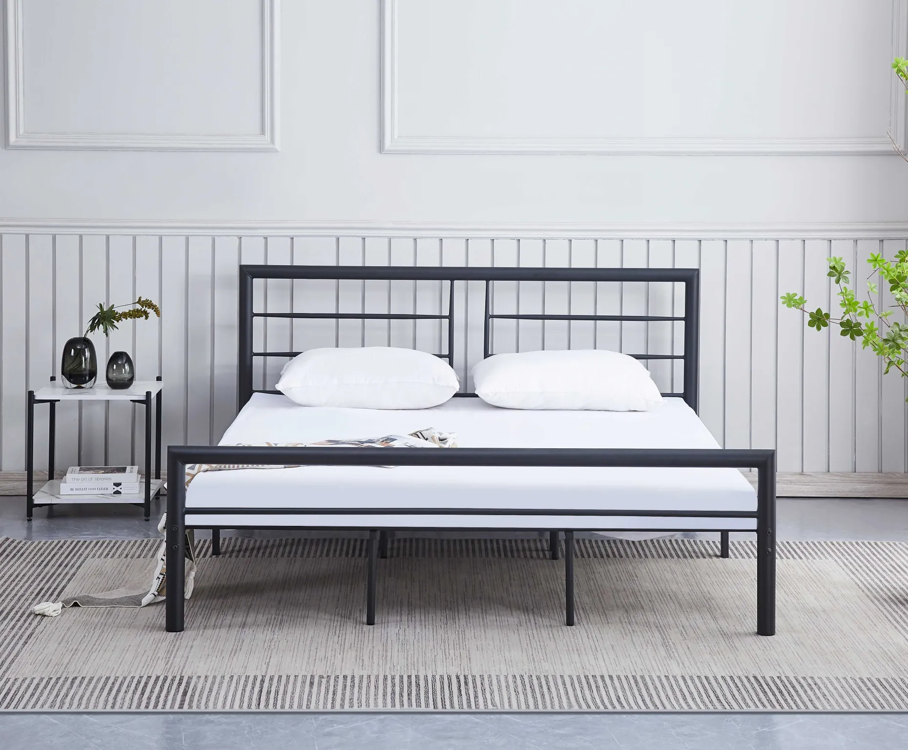 Dixon Metall-Doppelbett - 160x200cm - mattschwarz