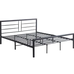 Dixon Metall-Doppelbett - 160x200cm - mattschwarz