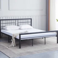 Dixon Metall-Doppelbett - 160x200cm - mattschwarz