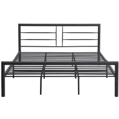 Dixon Metall-Doppelbett - 160x200cm - mattschwarz