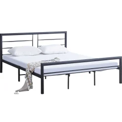 Dixon Metall-Doppelbett - 160x200cm - mattschwarz