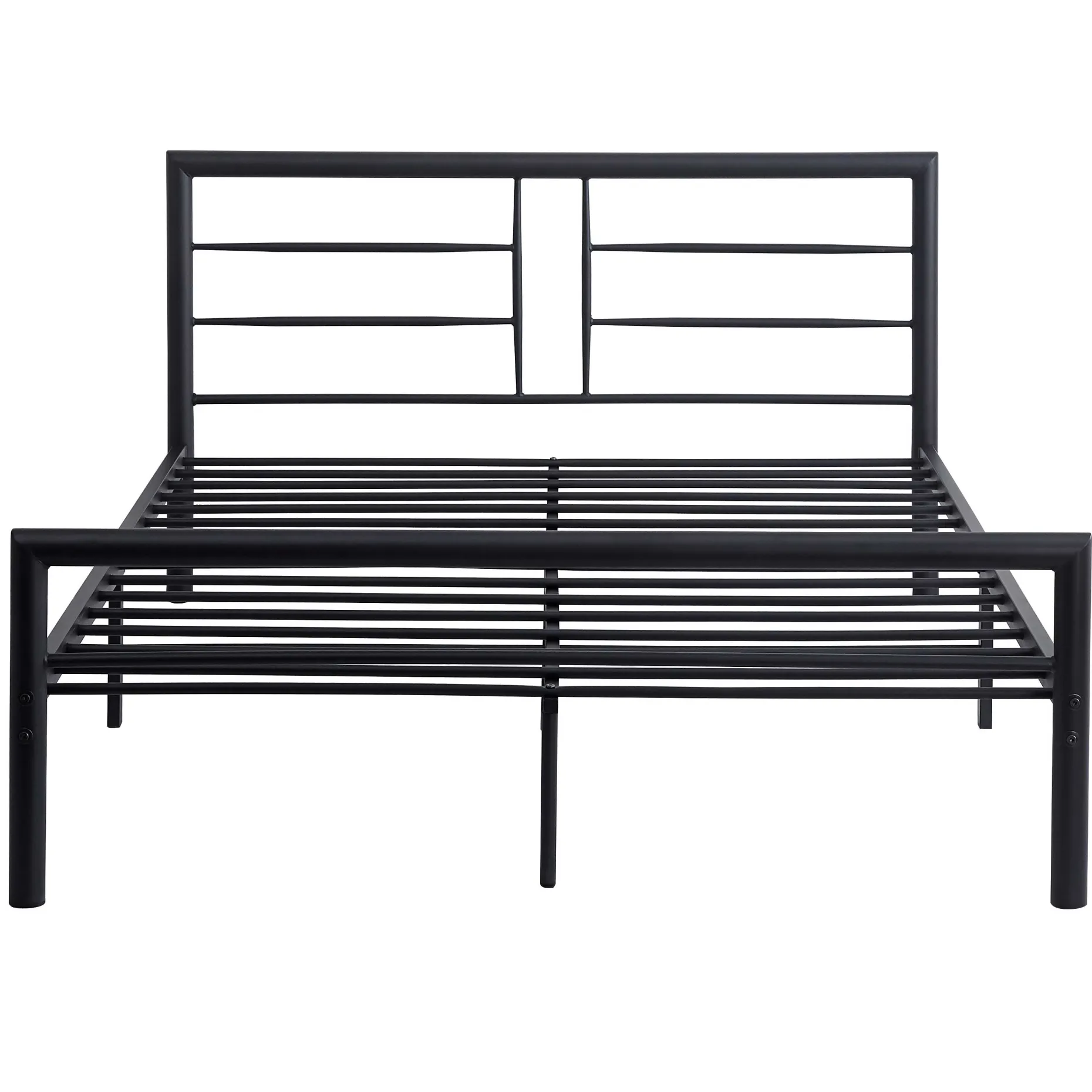 Dixon Metall-Doppelbett - 140x200cm - mattschwarz