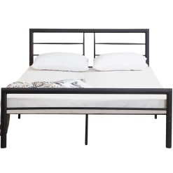 Dixon Metall-Doppelbett - 140x200cm - mattschwarz