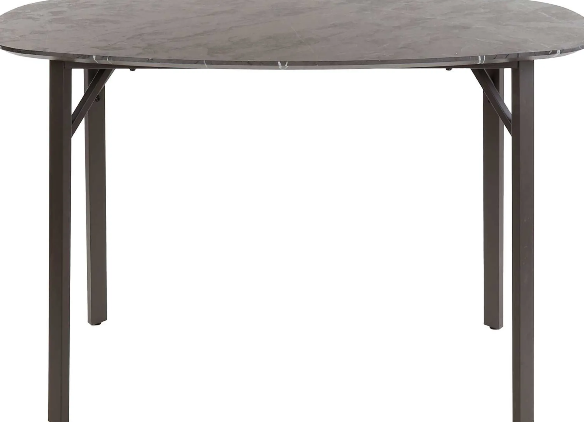 Emob Dänischer Bar-Tisch Oval 140 cm - Graphit 3D Melamin