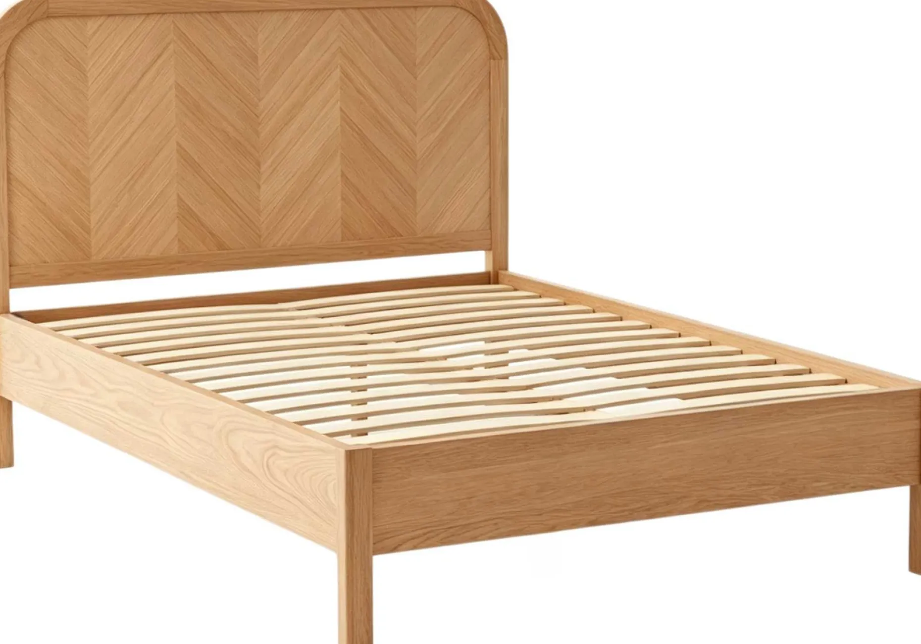 Doppelbett Alessia - 140x200cm - mit Lattenrost - massiver Eiche