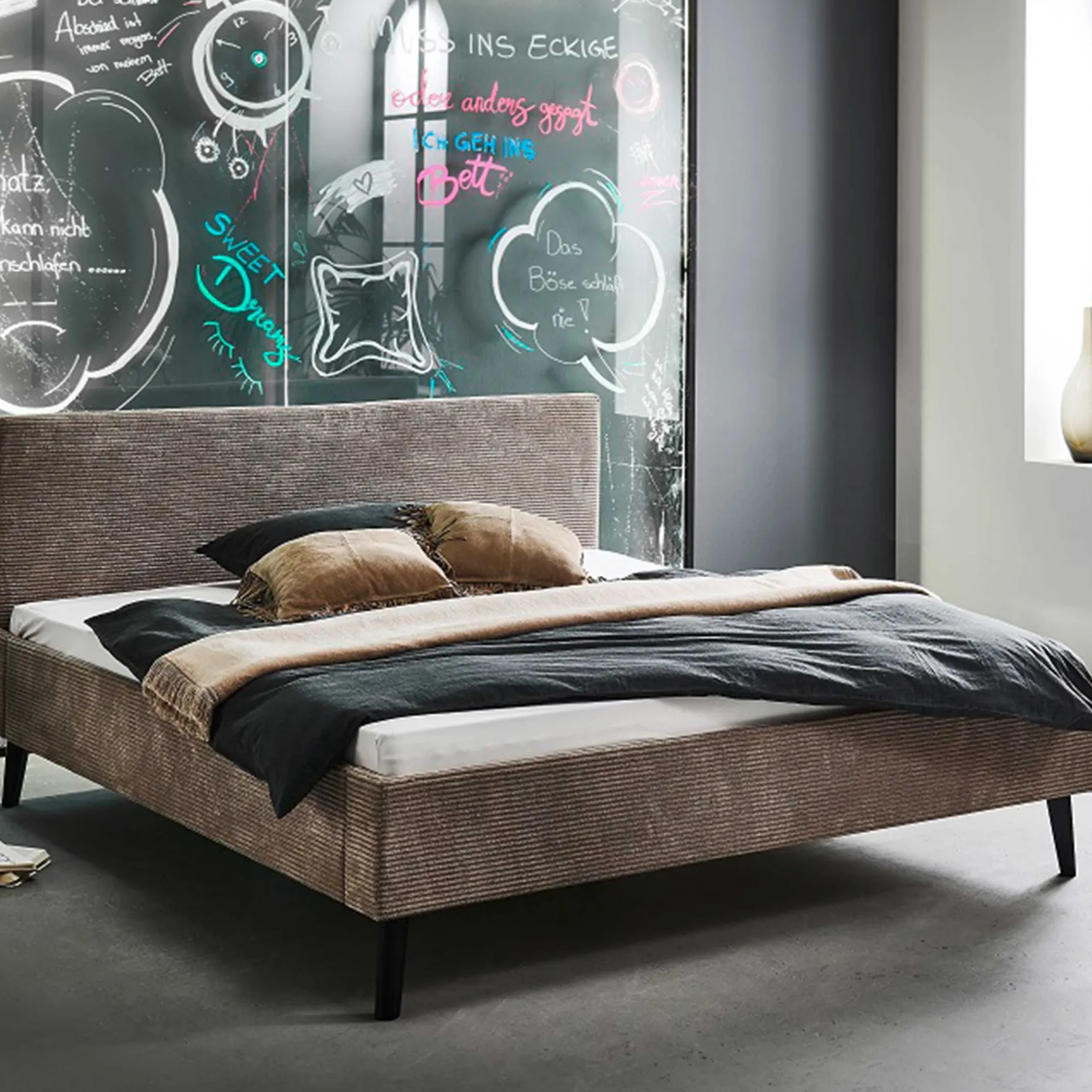 Doppelbett Avola | 180 x 200 cm | Design Taupe