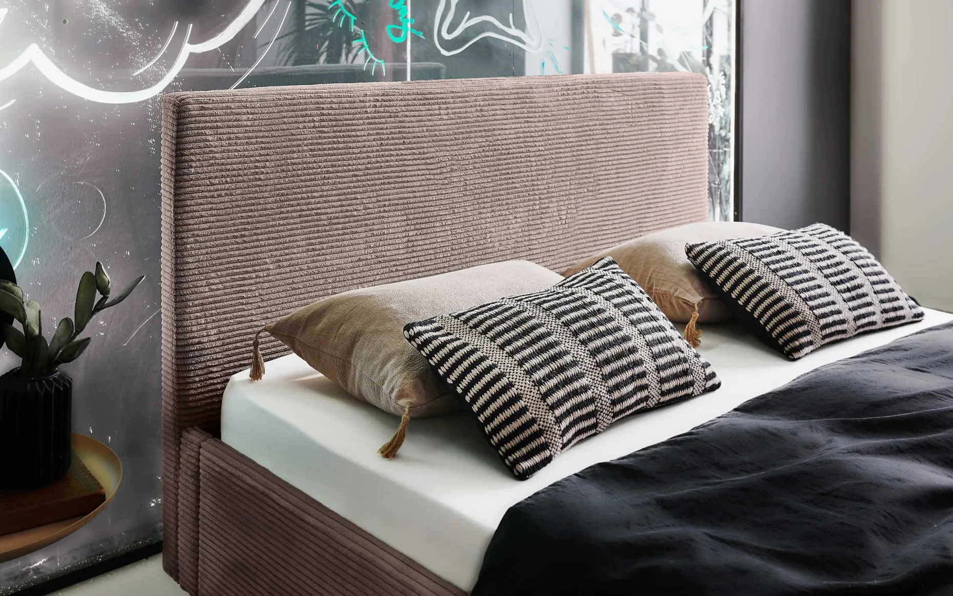 Doppelbett Avola | 140 x 200 cm | Design Taupe