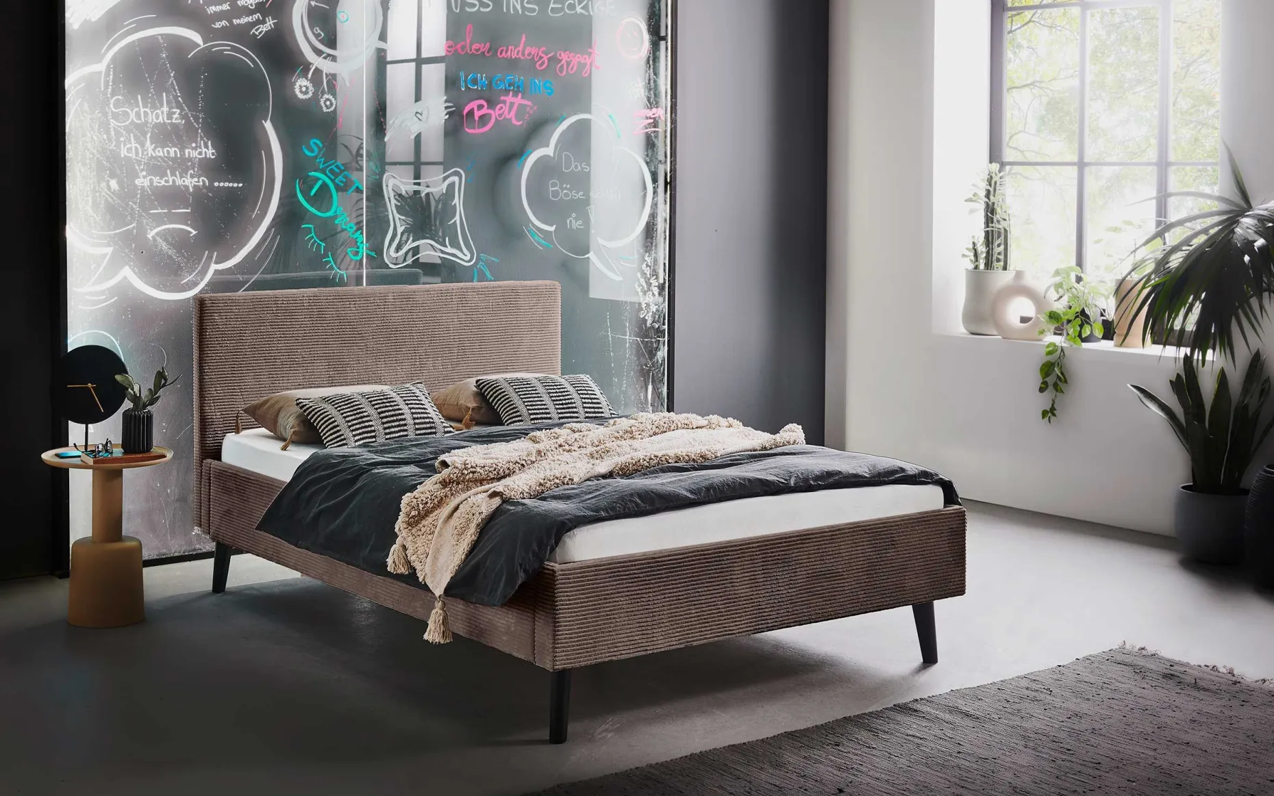 Doppelbett Avola | 140 x 200 cm | Design Taupe