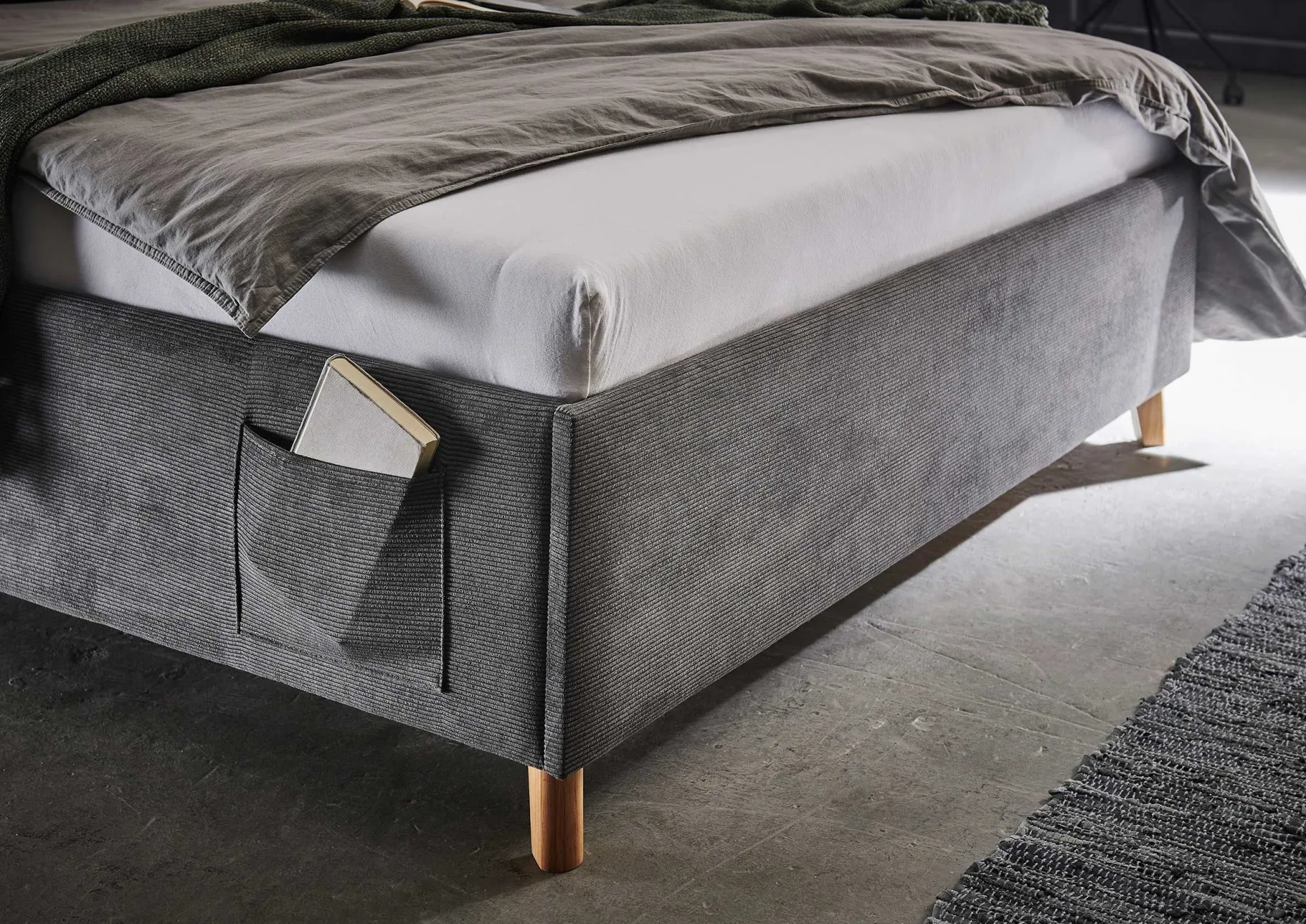 Doppelbett Cool | 140 x 200 cm | Anthrazit Design