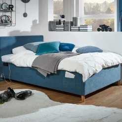 Doppelbett Cool | 140 x 200 cm | Design Blau