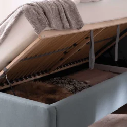 Doppelbett Cézanne 180x200cm mit Stauraum - eisblau
