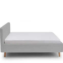 Doppelbett Dalila 160x200cm Teddy Stoff - grau