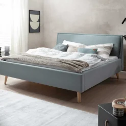 Doppelbett Estee 140x200cm - eisblau/eiche