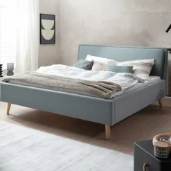 Doppelbett Estee 180x200cm - eisblau/eiche