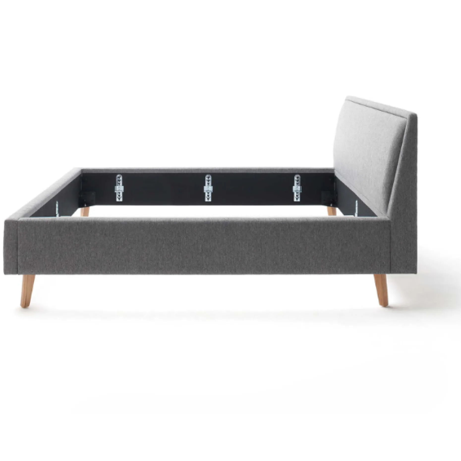 Doppelbett Estee 160x200cm - grau/eiche