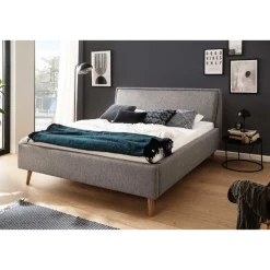Doppelbett Estee 180x200cm - grau/eiche