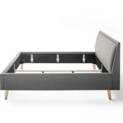 Doppelbett Estee 180x200cm - hellgrau/eiche