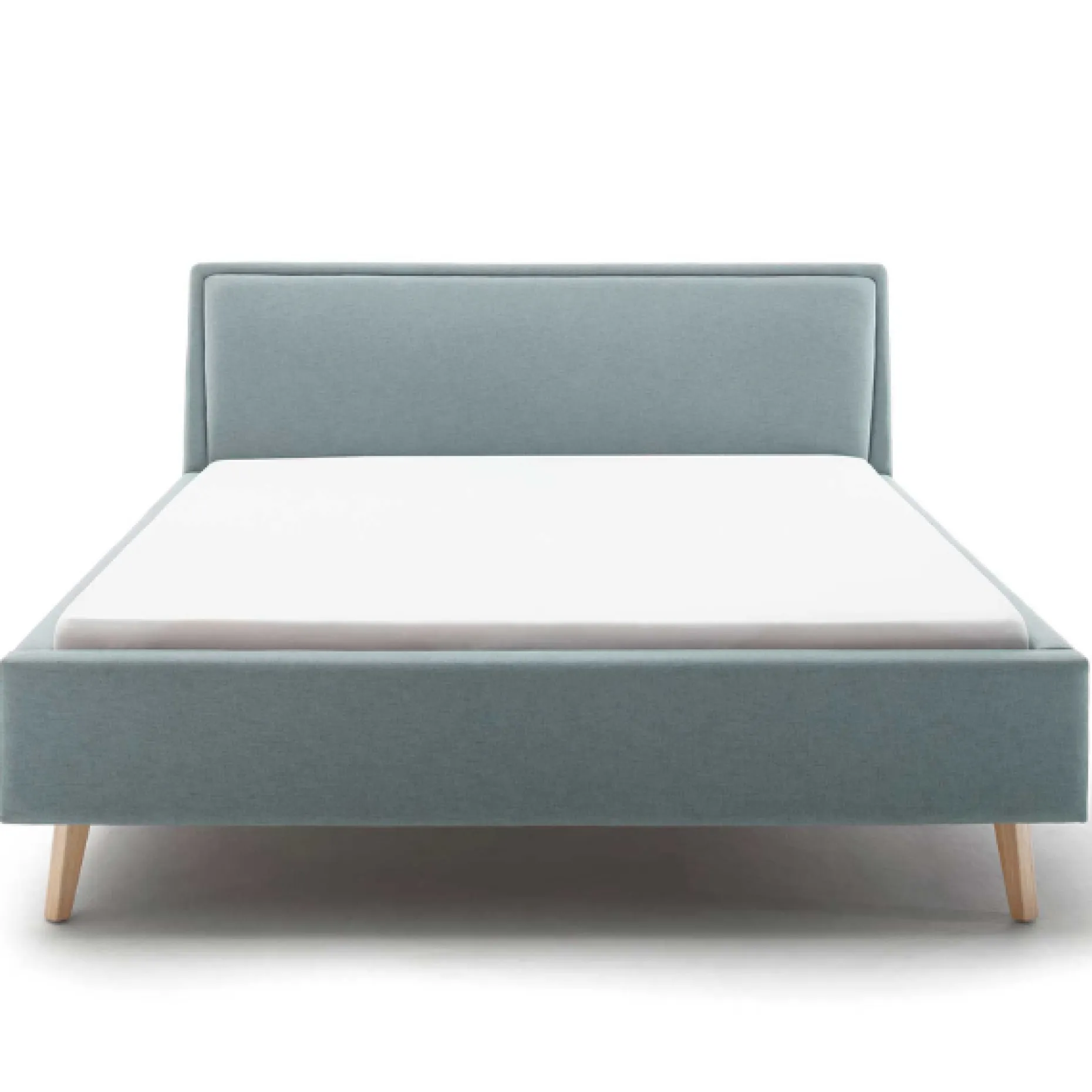 Doppelbett Estee 160x200cm mit Stauraum - Eisblau/Eiche