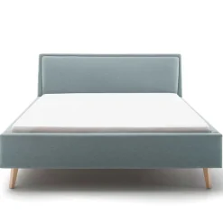 Doppelbett Estee 180x200cm mit Stauraum - Eisblau/Eiche